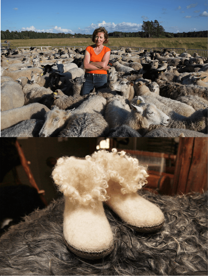 Aili Peel Saaremaalt lambavillast toodetega